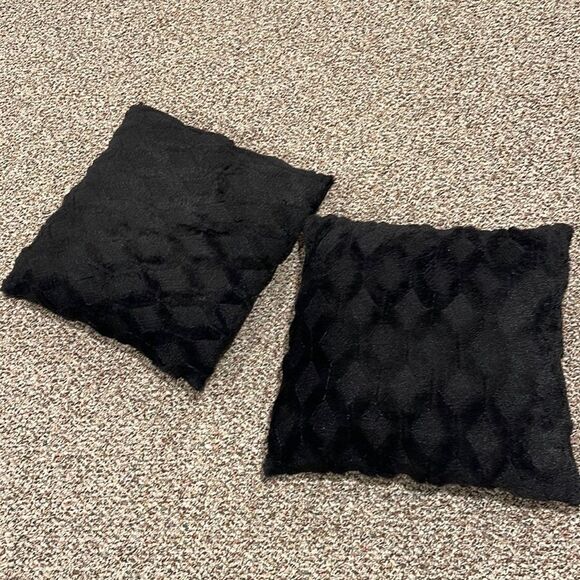 20x20 Black Velvet Boho Pillows - Picture 1 of 3
